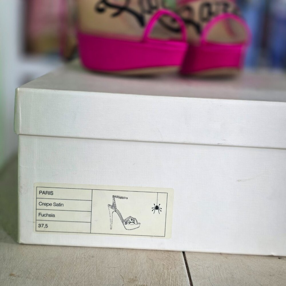 Charlotte Olympia "Paris" heels – Fuchsia satin, EU 37.5 (US 7.5) - Picture 14 of 16